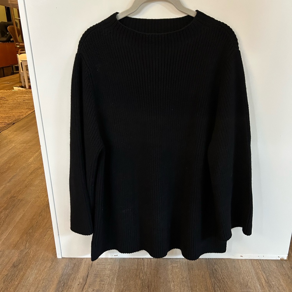 Bare Knitwear Pima Cotton / Alpaca Knit Mock Neck Sweater Size M/L